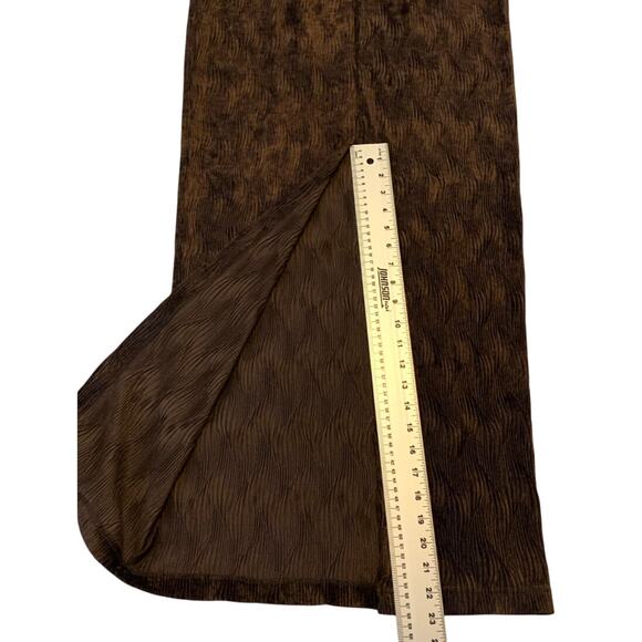 Scott McClintock Womens Slip Dress Size 12 Chiffon Chocolate Brown Maxi Bodycon - Picture 14 of 16